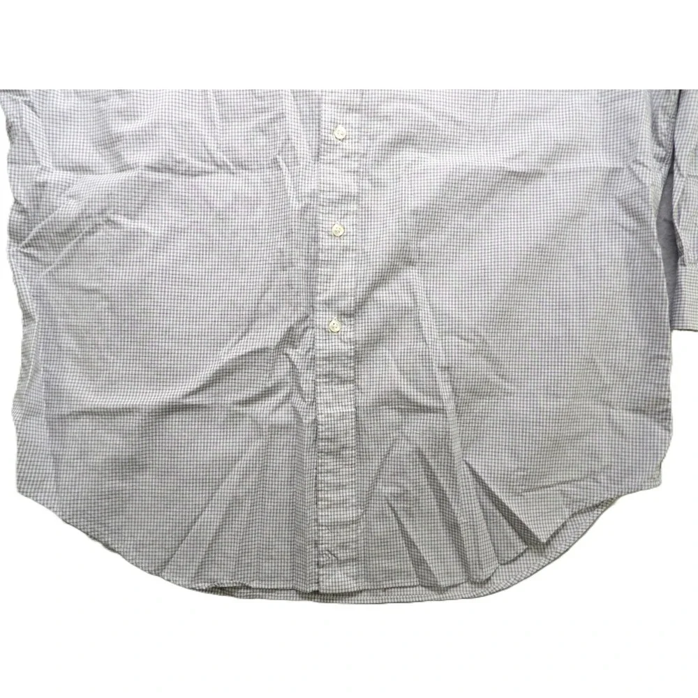 VTG 90s Ralph Lauren Yarmouth Plaid Button Down Shirt Men 17 32/33 Long Sleeves